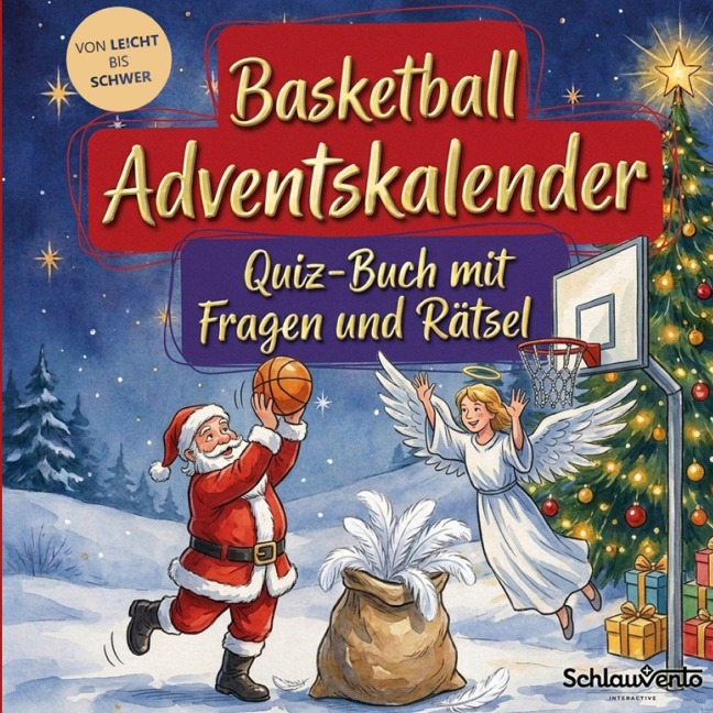 Basketball-Adventskalender: Quiz-Buch mit Fragen und Rätsel - Schlauvento Interactive