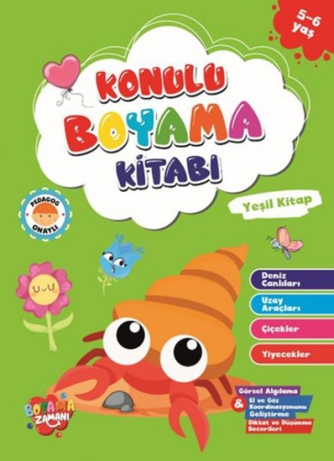 Konulu Boyama Kitabi - Yesil Kitap 5-6 Yas - Abdullah Karaca