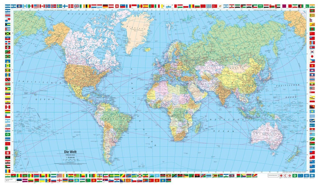 Weltkarte politisch Poster - 