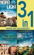 Cover-Bild zum Titel 'Mord am Urlaubsort: - Nordlicht - Die Tote am Strand / Provenzalische Verwicklungen / Mord mit Meerblick (3in1-Bundle)' von 'Sophie Bonnet, Ranka Nikoli¿, Anette Hinrichs'