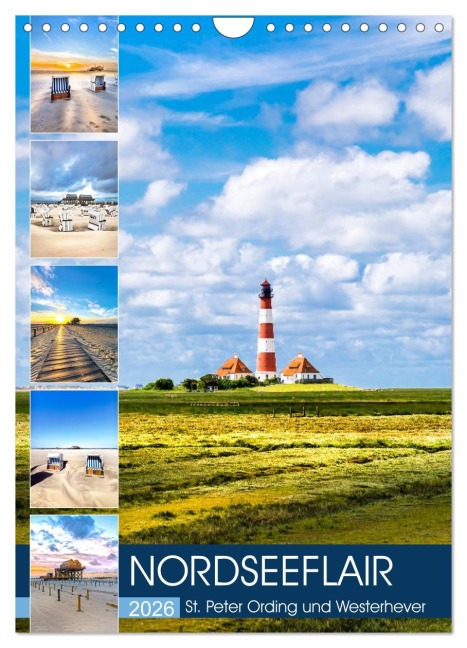 NORDSEEFLAIR - St. Peter Ording und Westerhever (Wandkalender 2026 DIN A4 hoch), CALVENDO Monatskalender - Andrea Dreegmeyer