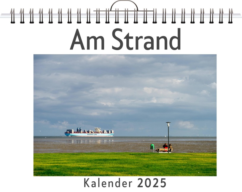 Am Strand - (Wandkalender 2025, Kalender DIN A4 quer, Monatskalender im Querformat mit Kalendarium, das perfekte Geschenk) - Jonas Schäfer