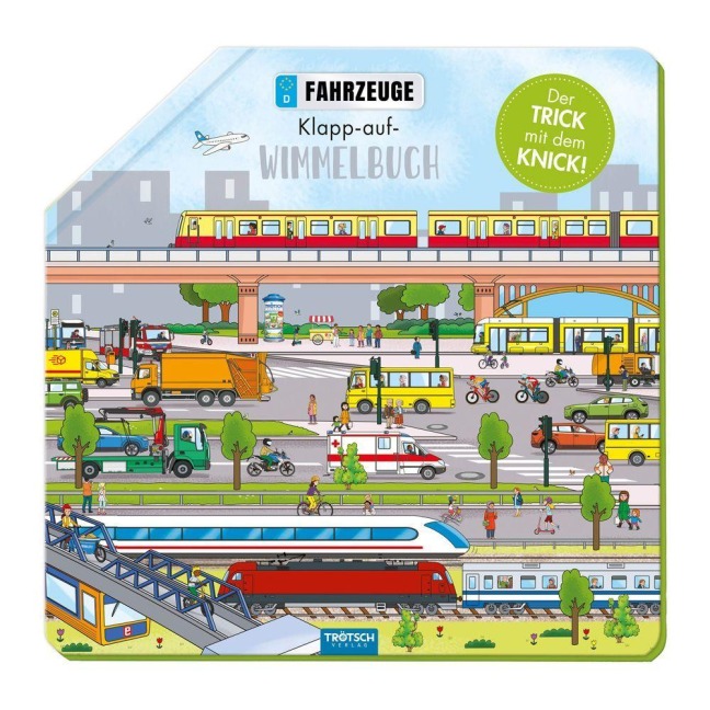 TRÖTSCH - Wimmelbuch Fahrzeuge Klapp-auf-Wimmelbuch| Ab 3 Jahren - 