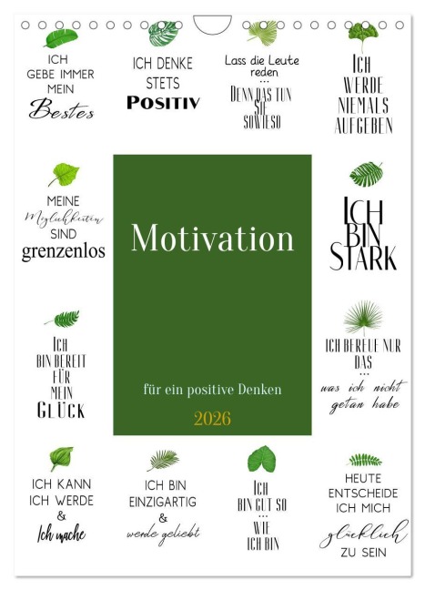 Motivation (Wandkalender 2026 DIN A4 hoch), CALVENDO Monatskalender - Steffen Gierok-Latniak