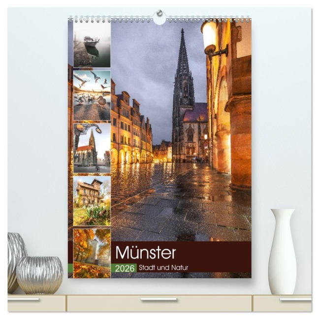 Münster - Stadt und Natur (hochwertiger Premium Wandkalender 2026 DIN A2 hoch), Kunstdruck in Hochglanz - Gregor Herzog