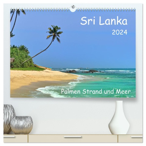 Sri Lanka, Palmen, Strand und Meer (hochwertiger Premium Wandkalender 2024 DIN A2 quer), Kunstdruck in Hochglanz - Herbert Böck
