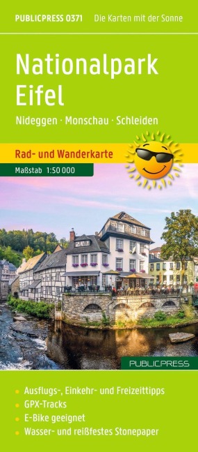 Publicpress Rad- und Wanderkarte Nationalpark Eifel, Nideggen, Monschau, Schleiden 1:50.000 - 