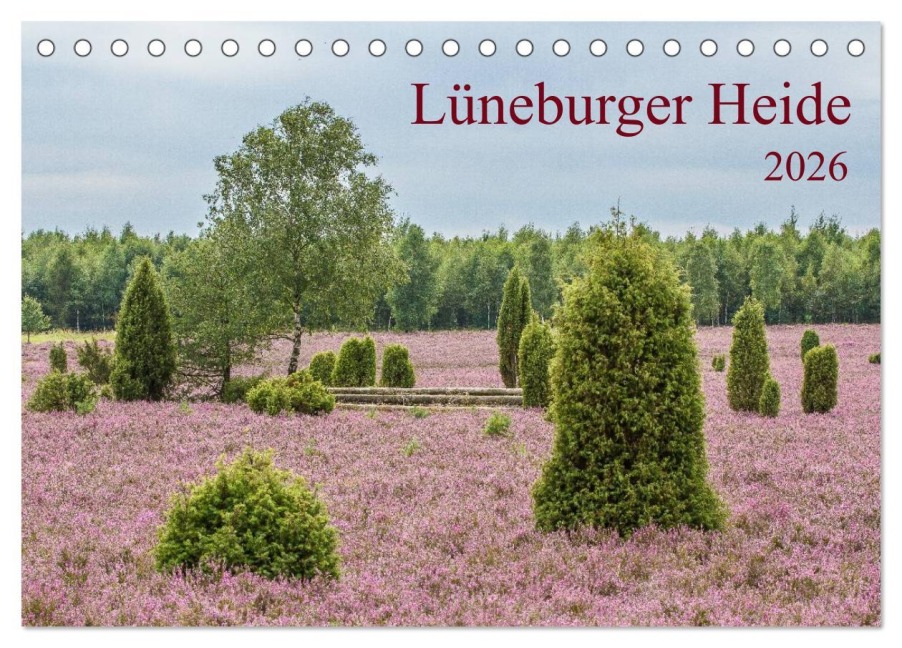 Lüneburger Heide (Tischkalender 2026 DIN A5 quer), CALVENDO Monatskalender - Thomas Leonhardy