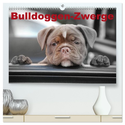 Bulldoggen-Zwerge (hochwertiger Premium Wandkalender 2025 DIN A2 quer), Kunstdruck in Hochglanz - Elisabeth Stanzer