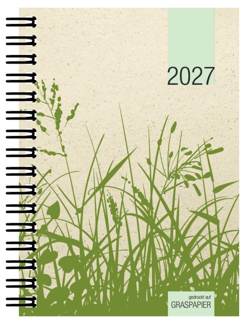 Taschenkalender 1W/2S Graspapier 2027 - 