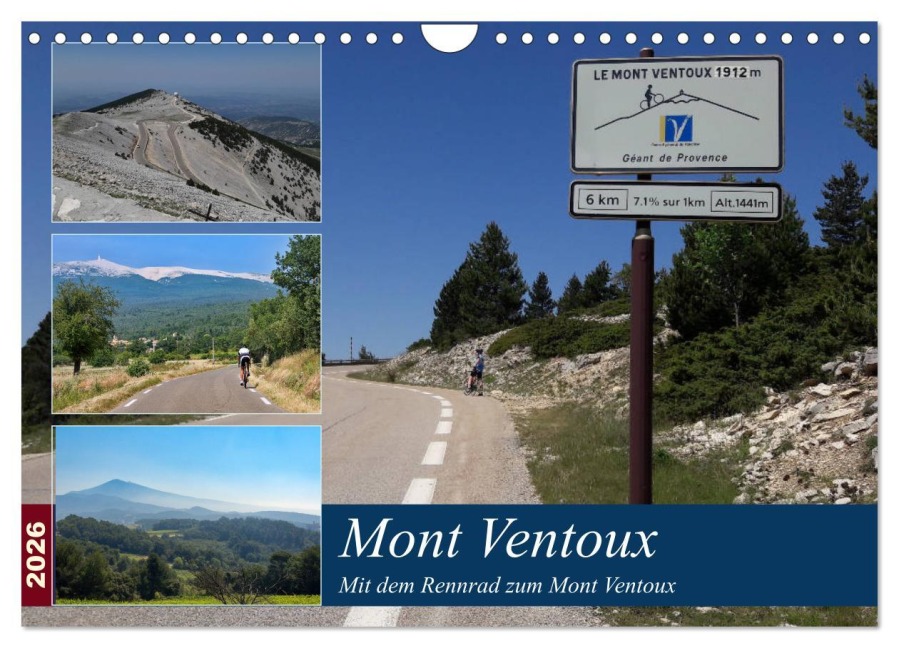 Mit dem Rennrad zum Mont Ventoux (Wandkalender 2026 DIN A4 quer), CALVENDO Monatskalender - Annette Dupont