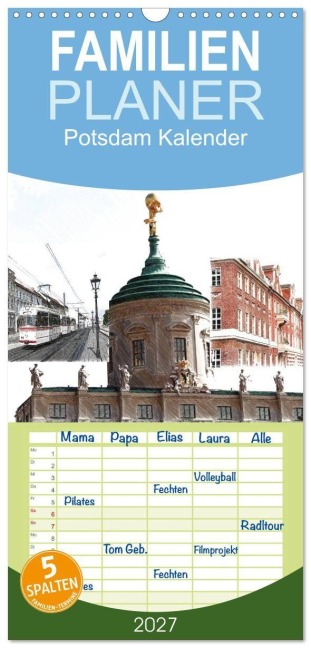 Familienplaner 2027 - Potsdam Kalender mit 5 Spalten (Wandkalender, 21 x 45 cm) CALVENDO - Bernd Witkowski
