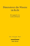 Cover-Bild zum Titel 'Dimensionen des Wissens im Recht' von ''