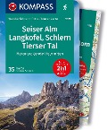 Cover-Bild zum Titel 'KOMPASS Wanderführer Seiser Alm, Langkofel, Schlern, Tierser Tal - Herausragende Dolomiten, 35 Touren mit Extra-Tourenkarte' von 'Franziska Baumann'