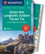 Cover-Bild zum Titel 'KOMPASS Wanderführer Seiser Alm, Langkofel, Schlern, Tierser Tal - Herausragende Dolomiten, 35 Touren mit Extra-Tourenkarte' von 'Franziska Baumann'