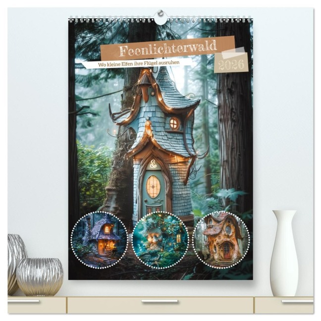 Feenlichterwald - Wo kleine Elfen ihre Flügel ausruhen (hochwertiger Premium Wandkalender 2026 DIN A2 hoch), Kunstdruck in Hochglanz - Steffen Gierok-Latniak