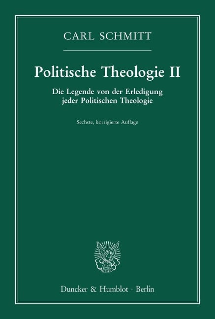 Politische Theologie II. - Carl Schmitt