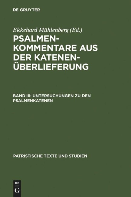Untersuchungen zu den Psalmenkatenen - 