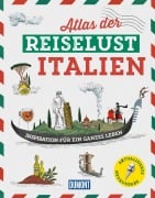 Cover-Bild zum Titel 'DUMONT Bildband Atlas der Reiselust Italien' von 'Philippe Gloaguen'