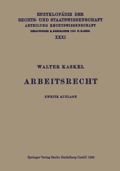 Arbeitsrecht - Walter Kaskel