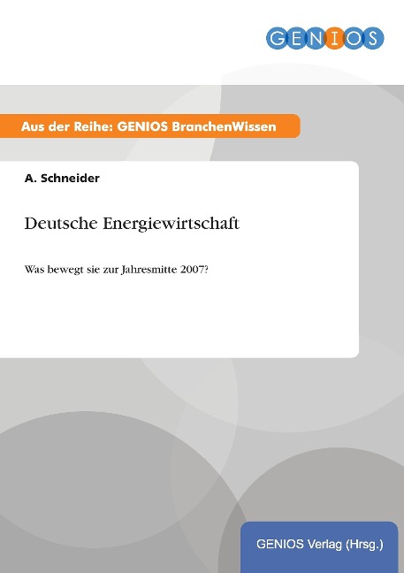 Deutsche Energiewirtschaft - A. Schneider