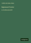 Cover-Bild zum Titel 'Sigismund Forster' von 'Gräfin Ida Hahn-Hahn'
