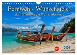 Cover-Bild zum Titel 'Fernweh - Wunschziele, die Traumziele der Welt entdecken (Wandkalender 2026 DIN A4 quer), CALVENDO Monatskalender' von 'Peter Roder'