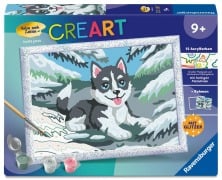Cover-Bild zum Titel 'CreArt, Malen nach Zahlen Kinder - Frecher Husky' von ''