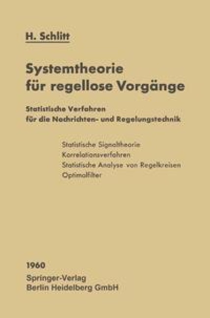 Systemtheorie für regellose Vorgänge - Herbert Schlitt
