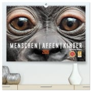 MENSCHEN-AFFEN-KINDER (hochwertiger Premium Wandkalender 2026 DIN A2 quer), Kunstdruck in Hochglanz - Matthias Besant