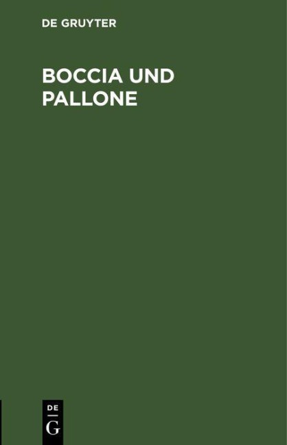 Boccia und Pallone - 