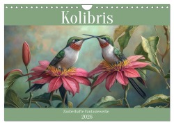 Cover-Bild zum Titel 'Kolibris - Zauberhafte Fantasiewerke (Wandkalender 2026 DIN A4 quer), CALVENDO Monatskalender' von 'Liselotte Brunner-Klaus'