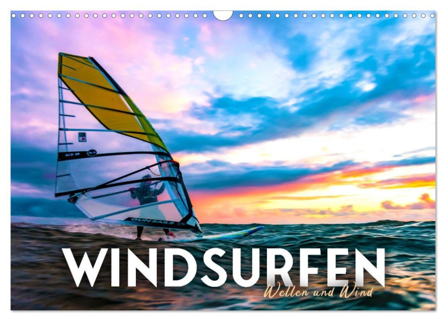 Windsurfen - Wellen und Wind (Wandkalender 2026 DIN A3 quer), CALVENDO Monatskalender - Happy Monkey