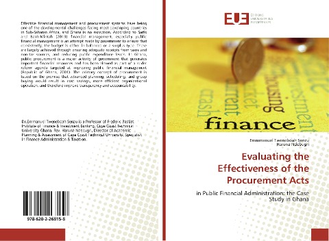 Evaluating the Effectiveness of the Procurement Acts - Emmmanuel Tweneboah Senzu, Haruna Ndebugri