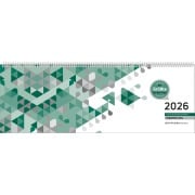 Cover-Bild zum Titel 'Tischquerkalender Giganta XXL grün 2026 - 42,2x14,8 cm - 1 Woche auf 2 Seiten - Bürokalender - Stundeneinteilung 7 - 22 Uhr - 126-0013' von ''