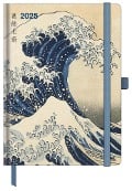 Hokusai 2025 - Buchkalender - Taschenkalender - Kunstkalender - 16x22 - 