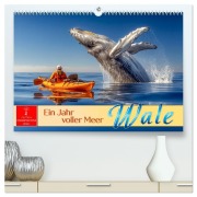 Cover-Bild zum Titel 'Wale - ein Jahr voller Meer (hochwertiger Premium Wandkalender 2026 DIN A2 quer), Kunstdruck in Hochglanz' von 'Roder Roder'