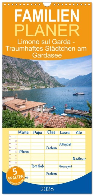 Familienplaner 2026 - Limone sul Garda - Traumhaftes Städtchen am Gardasee mit 5 Spalten (Wandkalender, 21 x 45 cm) CALVENDO - Thomas Bugdoll