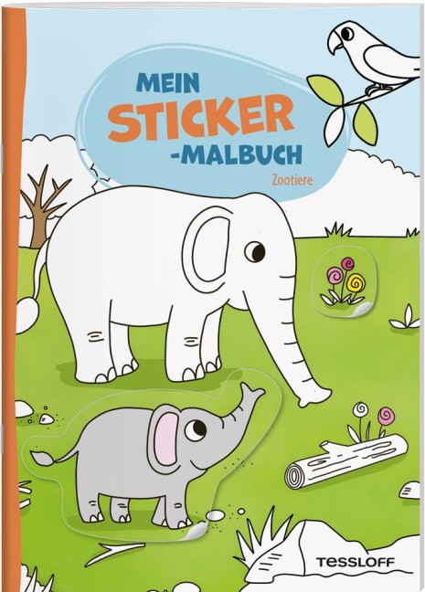 Mein Sticker-Malbuch. Zootiere - 