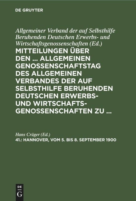 Hannover, vom 5. bis 8. September 1900 - 