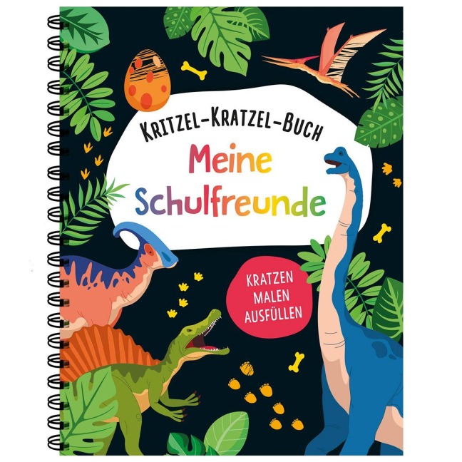 Kritzel-Kratzel-Buch Meine Schulfreunde (Dinos) - 
