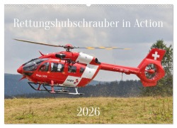 Cover-Bild zum Titel 'Rettungshubschrauber in Action (Wandkalender 2026 DIN A2 quer), CALVENDO Monatskalender' von 'Matthias Merz'