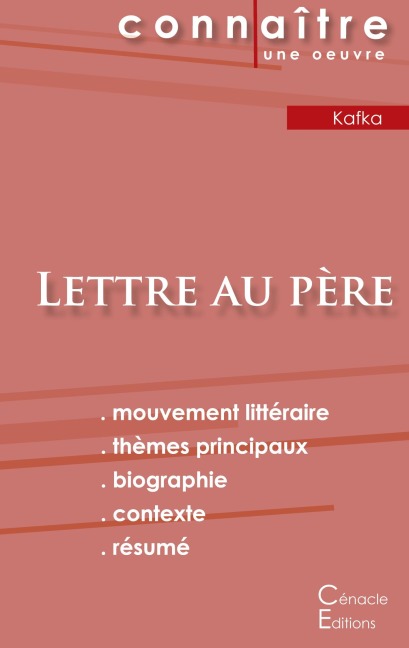 Fiche de lecture Lettre au père de Kafka (Analyse littéraire de référence et résumé complet) - Franz Kafka