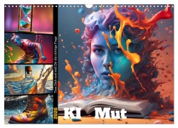 Cover-Bild zum Titel 'KI Mut - Trau Dich und stell Dir die richtige Frage (Wandkalender 2026 DIN A3 quer), CALVENDO Monatskalender' von 'Claudia Schimmack'
