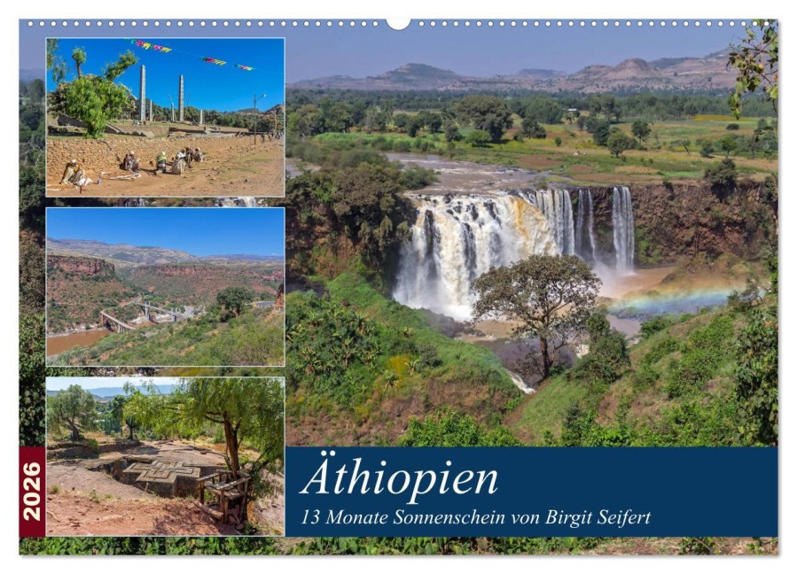 Äthiopien - 13 Monate Sonnenschein (Wandkalender 2026 DIN A2 quer), CALVENDO Monatskalender - Birgit Seifert