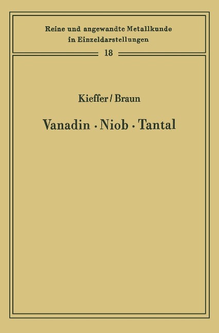 Vanadin Niob · Tantal - Richard Kieffer, Horst Braun