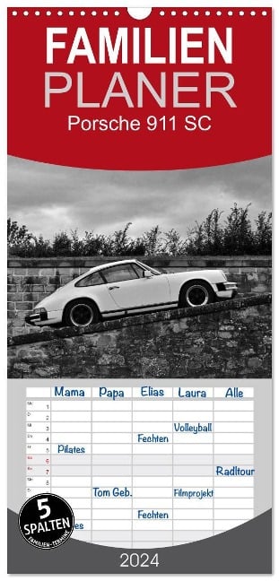 Familienplaner 2024 - Porsche 911 SC mit 5 Spalten (Wandkalender, 21 x 45 cm) CALVENDO - Ingo Laue