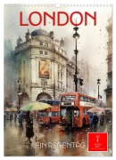 Cover-Bild zum Titel 'London - ein Regentag (Wandkalender 2026 DIN A3 hoch), CALVENDO Monatskalender' von 'Peter Roder'