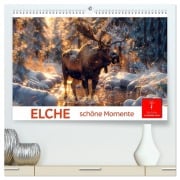 Cover-Bild zum Titel 'Elche - schöne Momente (hochwertiger Premium Wandkalender 2026 DIN A2 quer), Kunstdruck in Hochglanz' von 'Peter Roder'