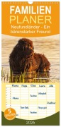 Familienplaner 2026 - Neufundländer - Ein bärenstarker Freund mit 5 Spalten (Wandkalender, 21 x 45 cm) CALVENDO - Sigrid Starick